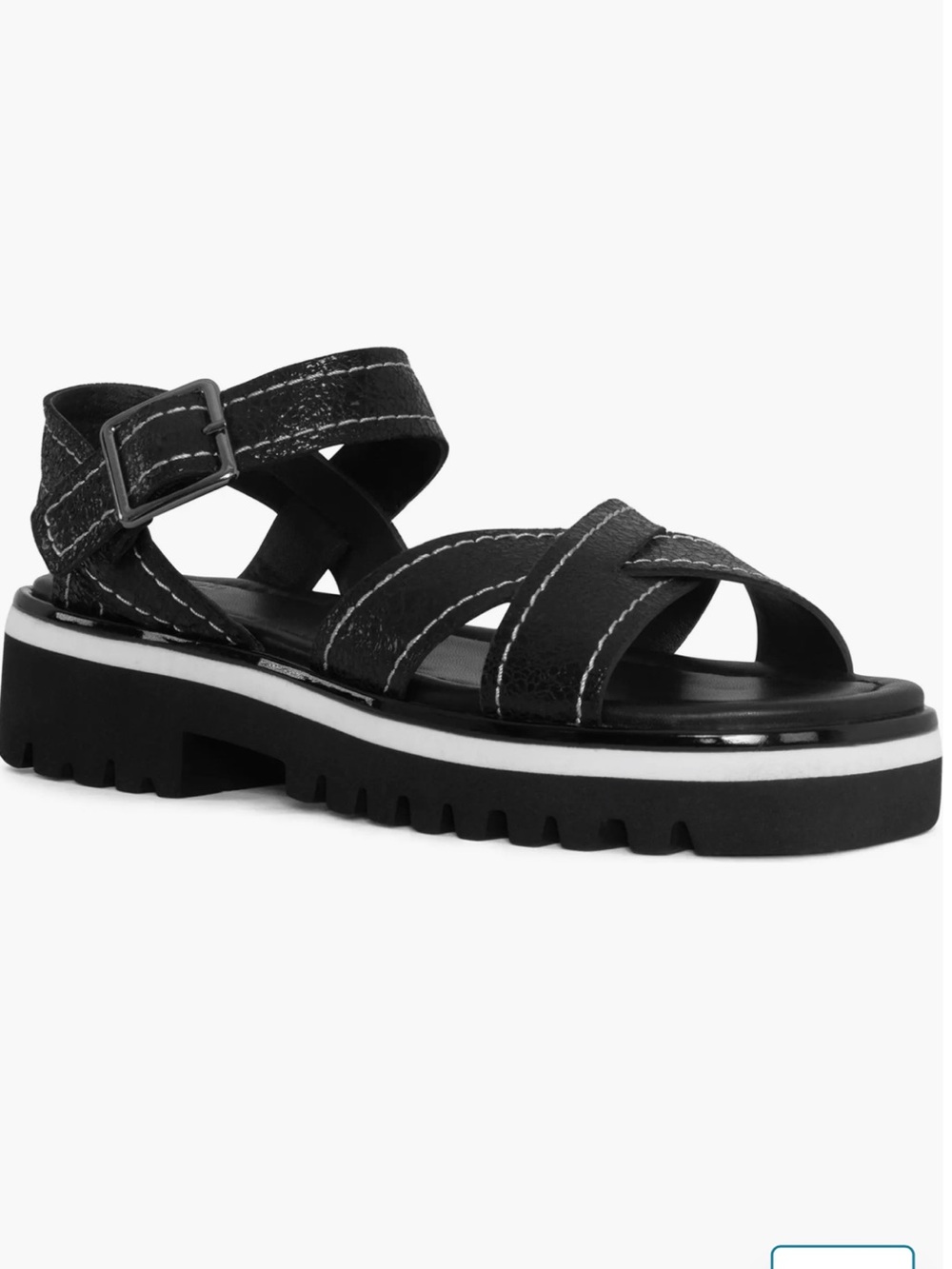 Donald Pliner Lug Sole Slingback Sandal HPPYPERPM Platform Women Size 8.5 Black